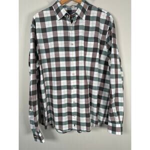 Johnnie O Hanging Out Men 2XL Herring Button Down Shirt In Havana Preppy